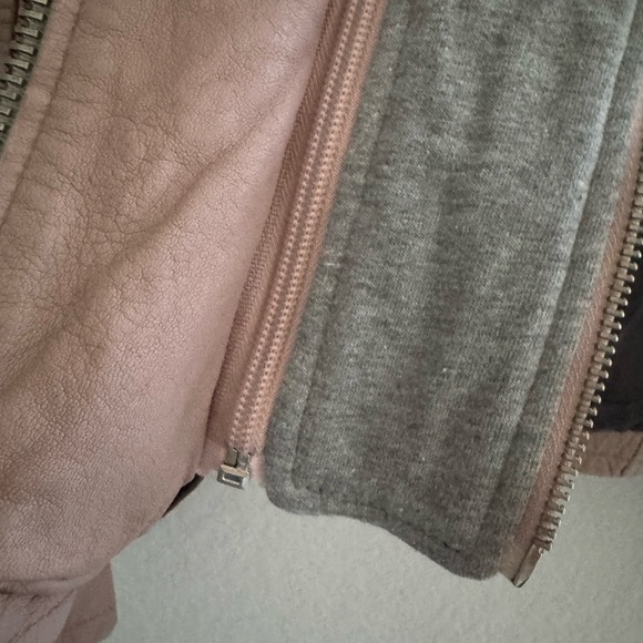 NWT Mauritius Leather hooded Jacket Blush removable hood M Lamb leather - Picture 15 of 16